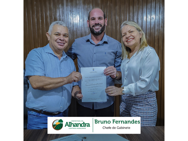 Prefeito de Alhandra Marcelo Rodrigues dá posse aos secretários municipais
