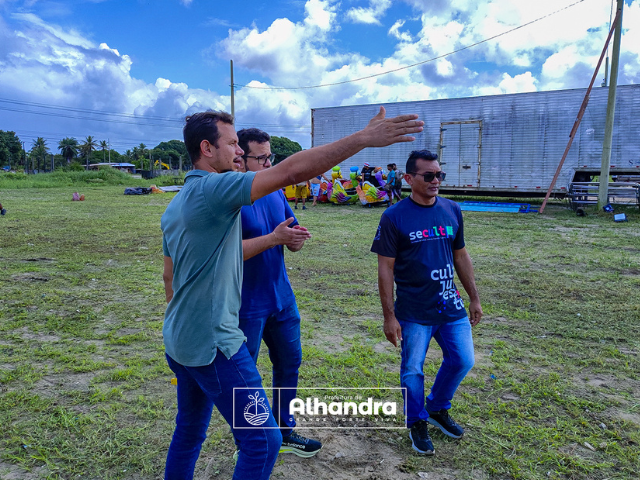 Equipe da Prefeitura de Alhandra visita preparativos para a Tradicional Festa de Santo Antônio, na localidade de Mata Redonda