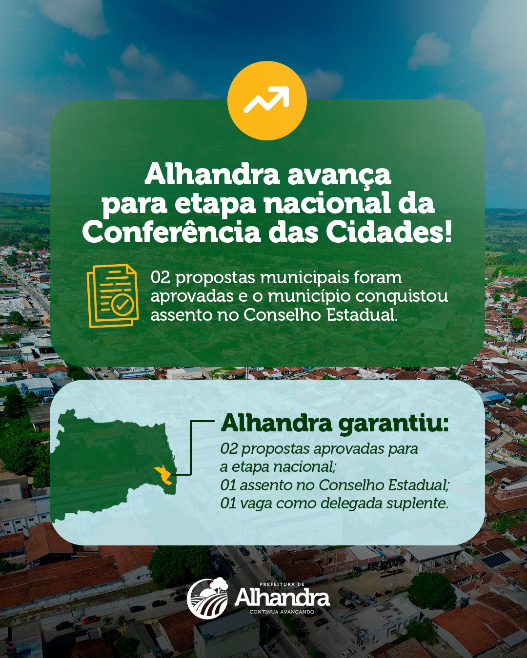 Alhandra conquista destaque na 6ª Conferência Estadual das Cidades da Paraíba e avança para etapa nacional