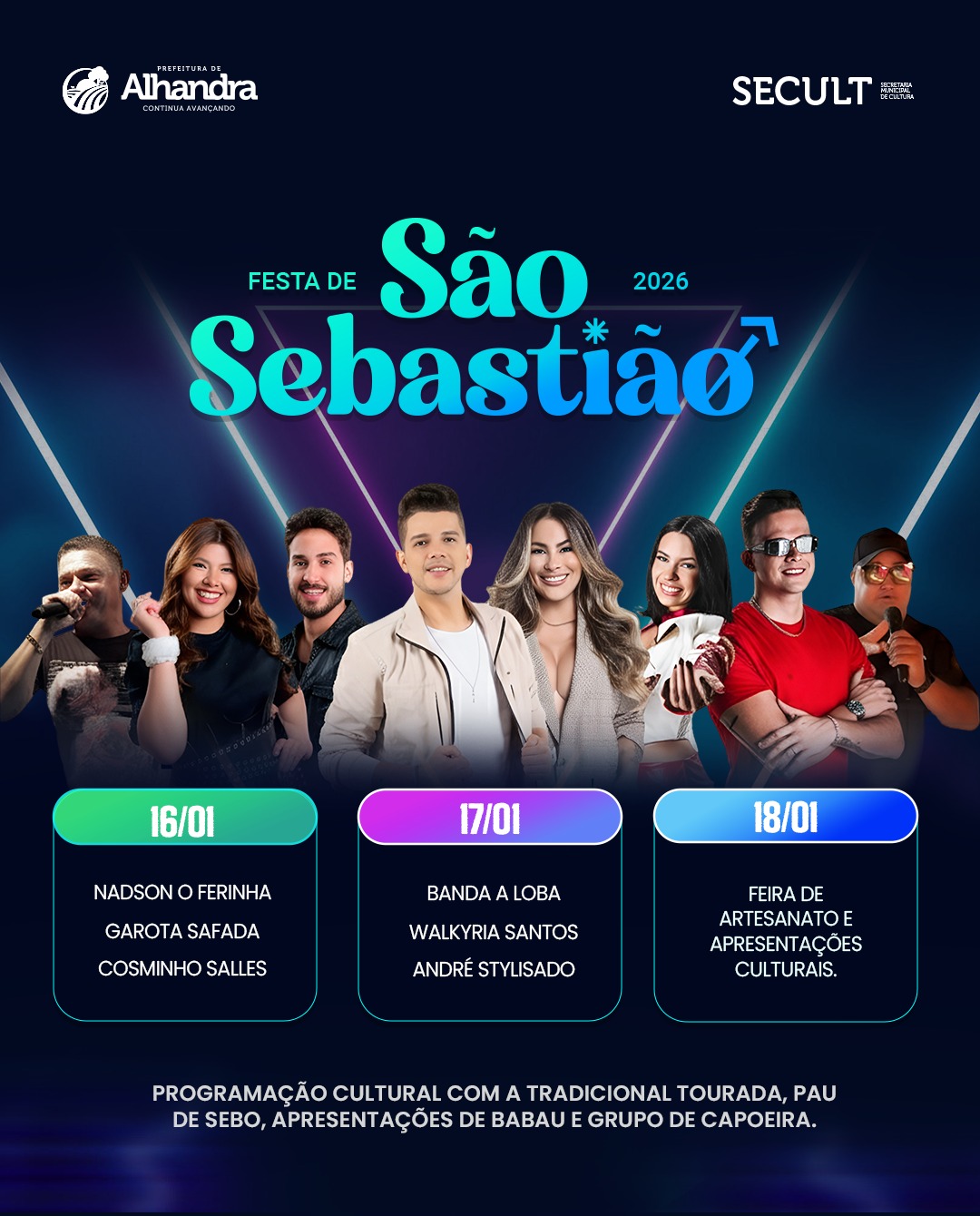 Alhandra celebra fé, cultura e tradição com a tradicional Festa de São Sebastião